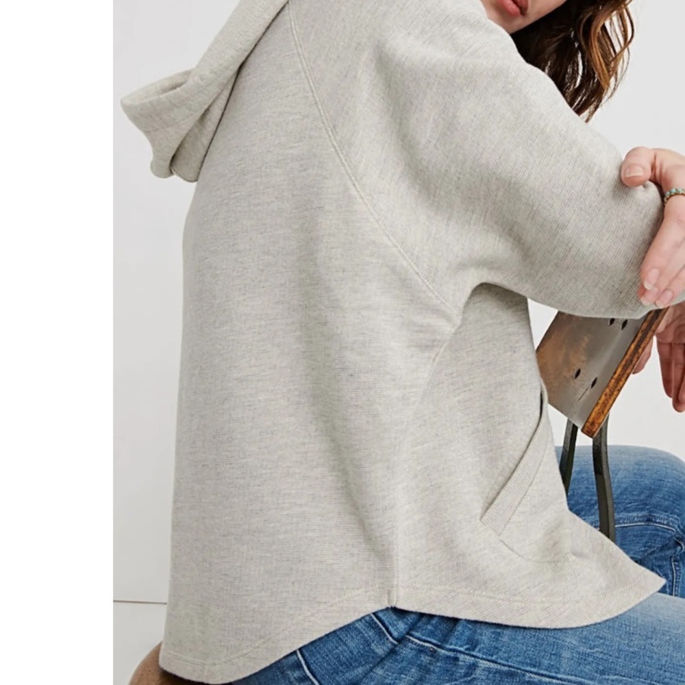 Lucky Brand hooded zip poncho l
